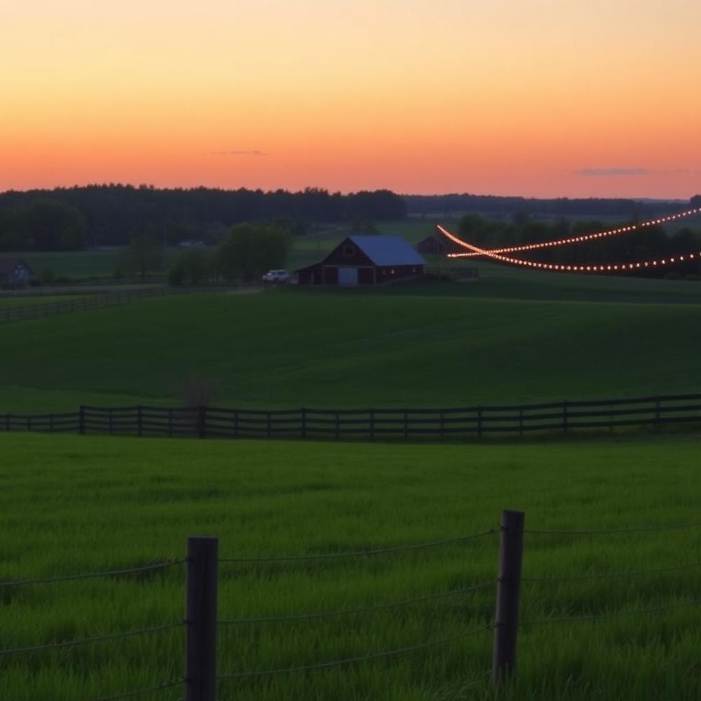 Open farm fields at Balle Balle Heritage Farms